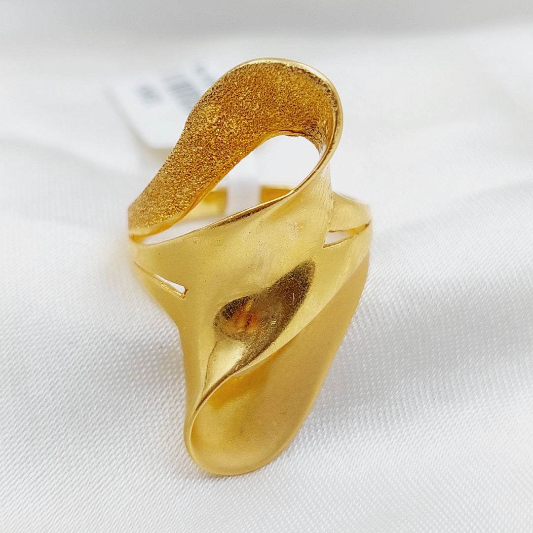 21K Gold Laser Ring by Saeed Jewelry - Image 4