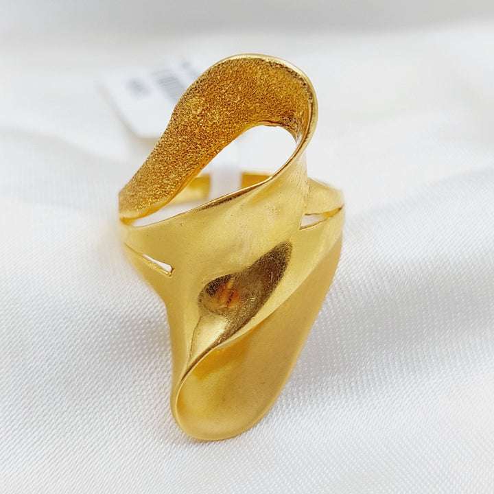 21K Gold Laser Ring by Saeed Jewelry - Image 4