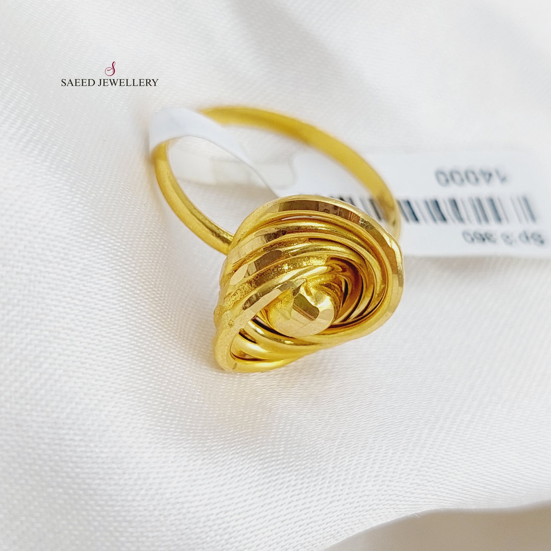 21K Gold Laser Ring by Saeed Jewelry - Image 1