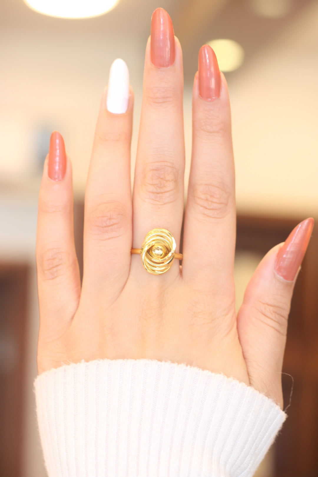 21K Gold Laser Ring by Saeed Jewelry - Image 1