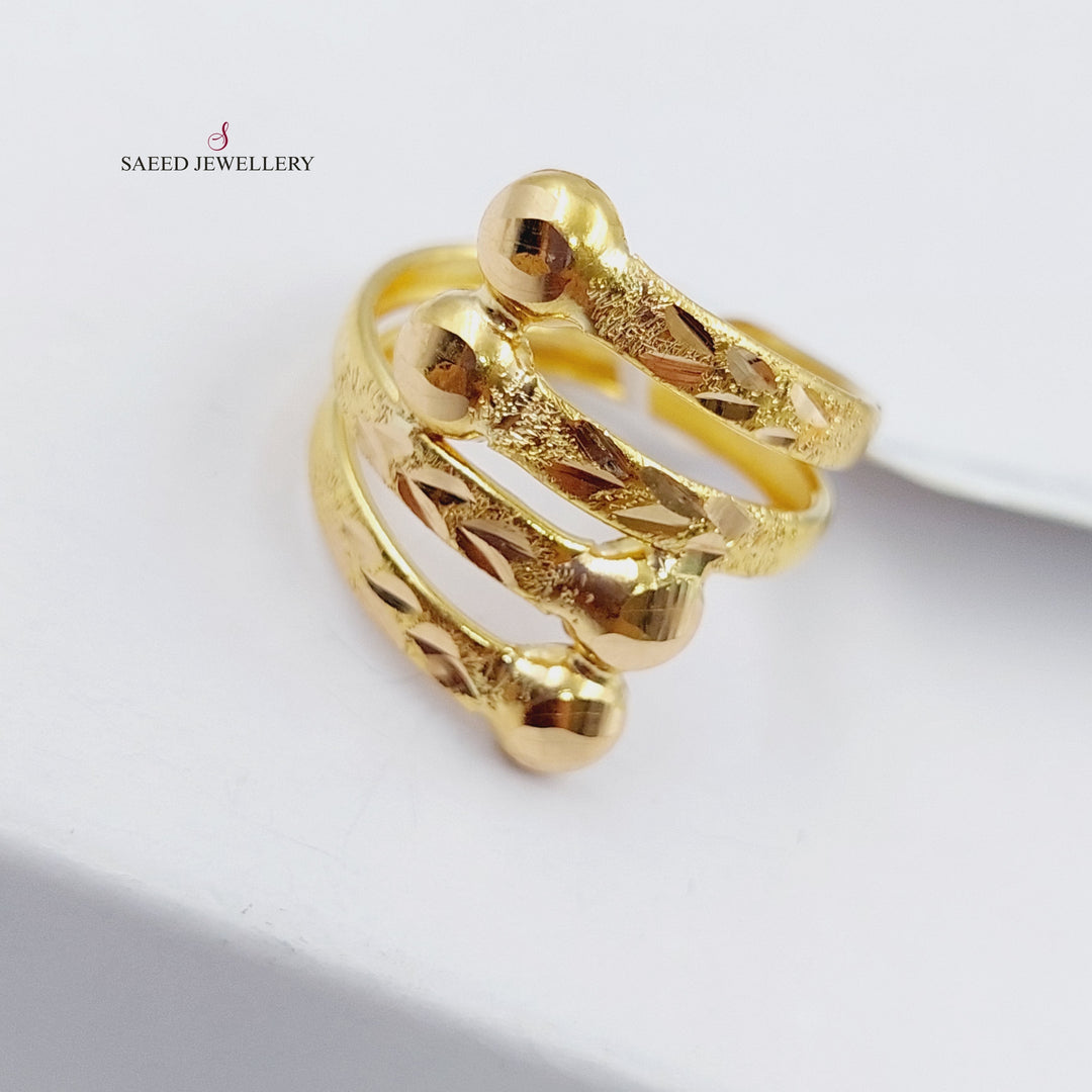 21K Gold Laser Ring by Saeed Jewelry - Image 4