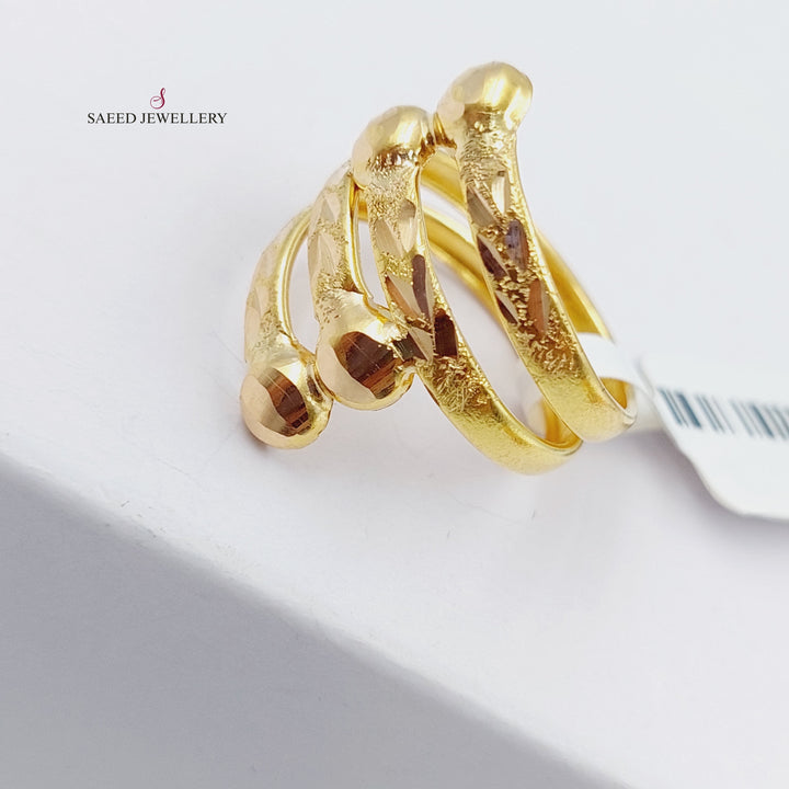 21K Gold Laser Ring by Saeed Jewelry - Image 1