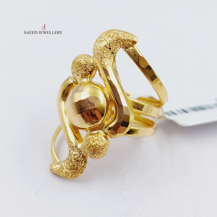 21K Gold Laser Ring by Saeed Jewelry - Image 3