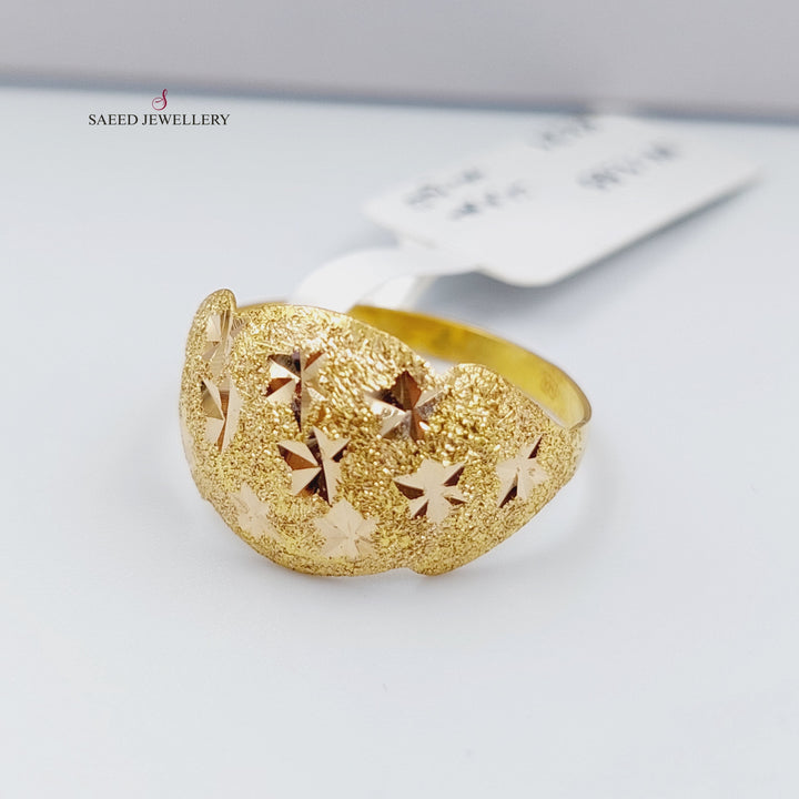 21K Gold Laser Ring by Saeed Jewelry - Image 4