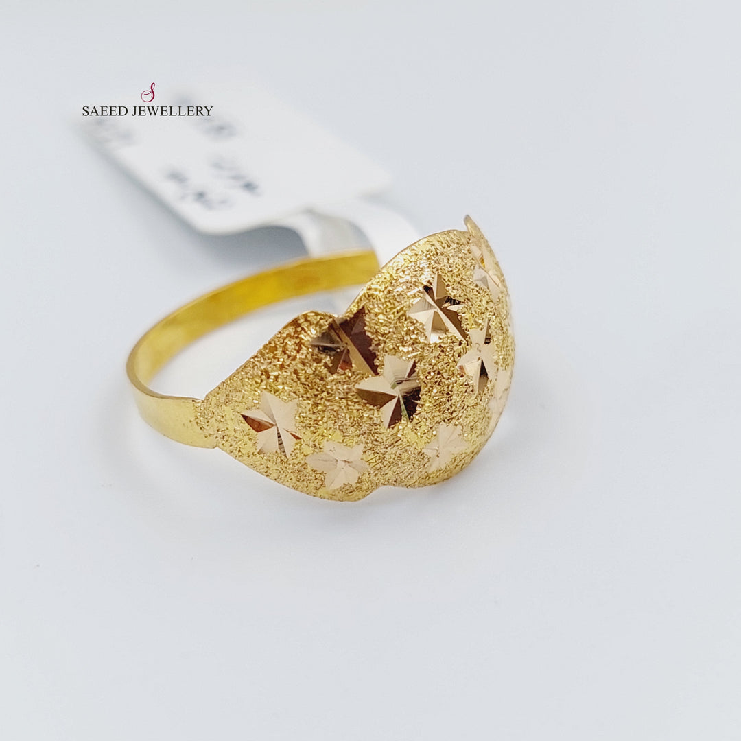 21K Gold Laser Ring by Saeed Jewelry - Image 1