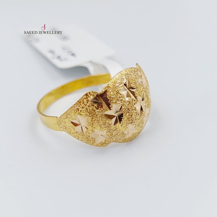 21K Gold Laser Ring by Saeed Jewelry - Image 1