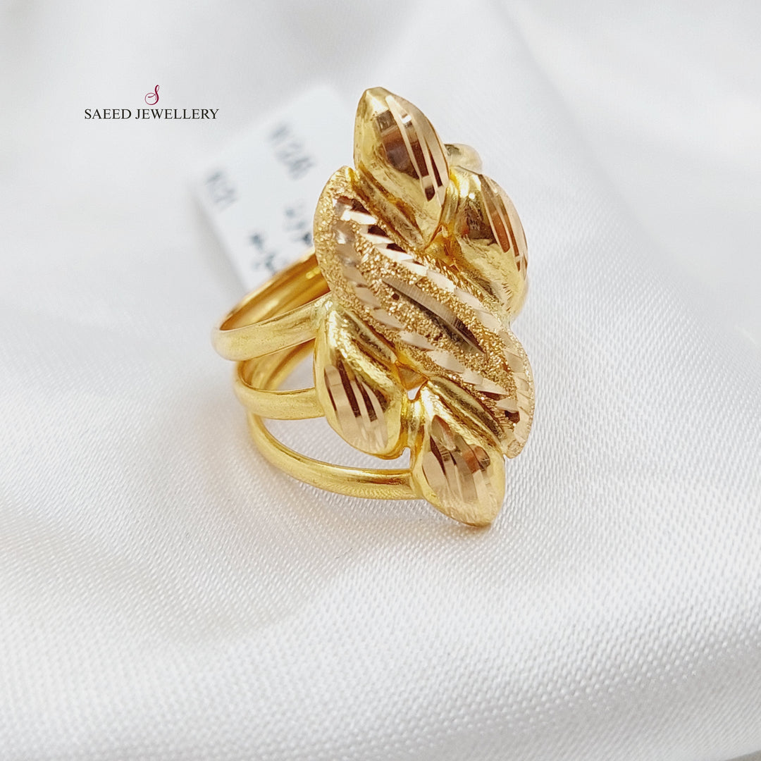 21K Gold Laser Ring by Saeed Jewelry - Image 4