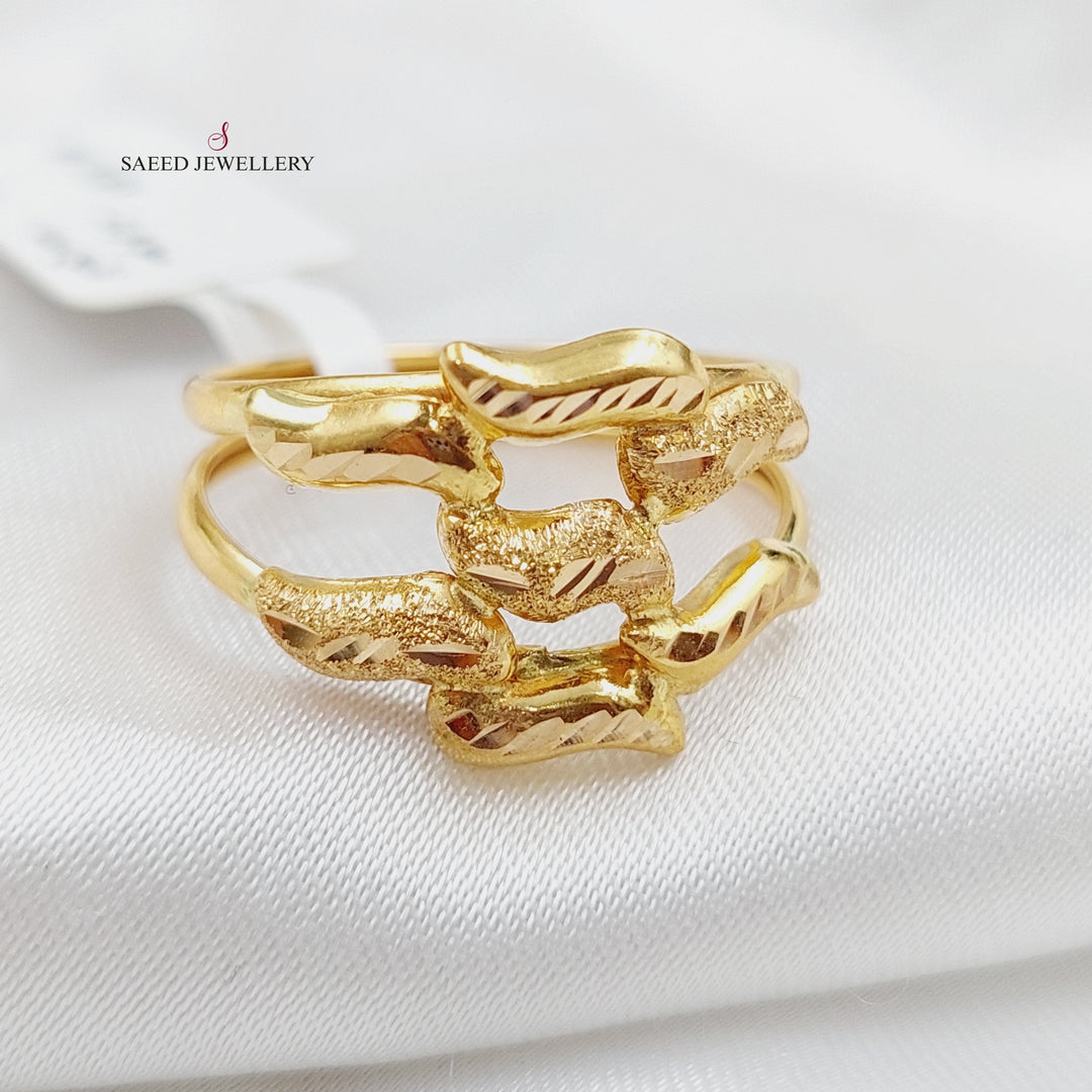 21K Gold Laser Ring by Saeed Jewelry - Image 1