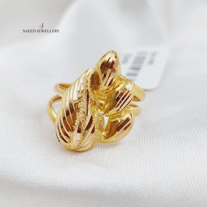 21K Gold Laser Ring by Saeed Jewelry - Image 3