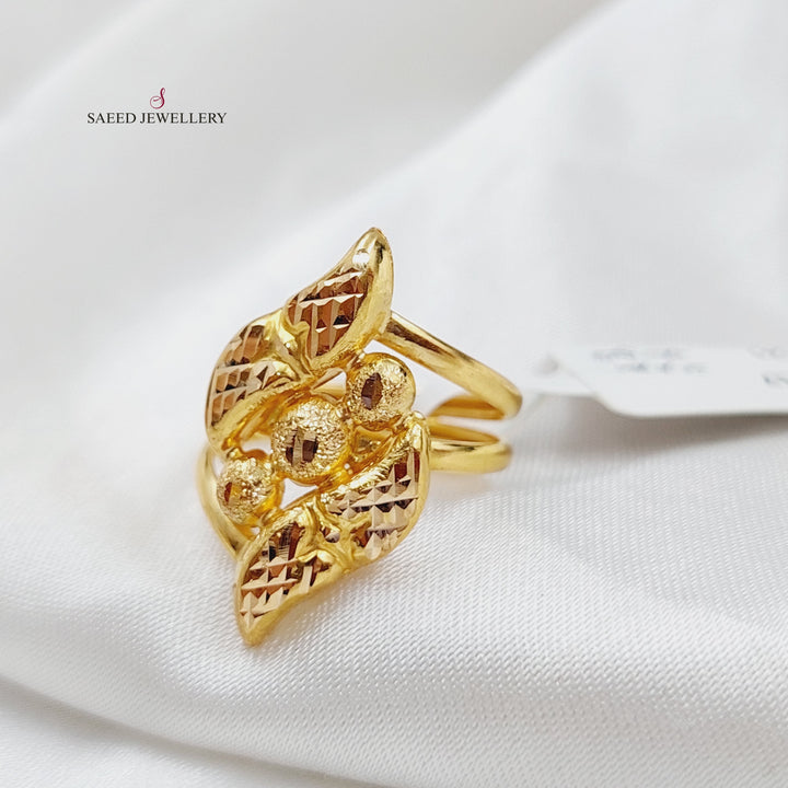 21K Gold Laser Ring by Saeed Jewelry - Image 4