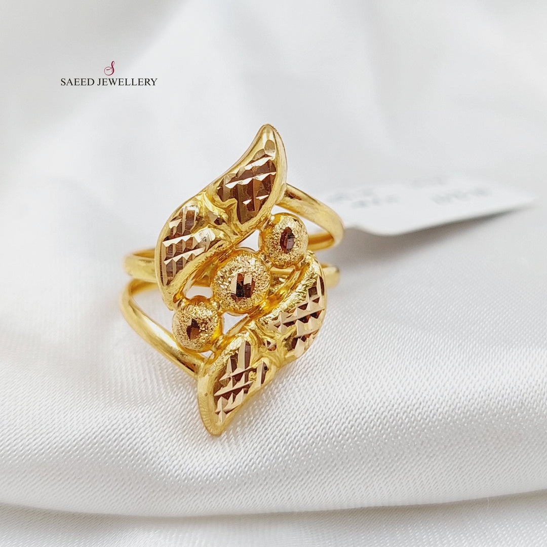 21K Gold Laser Ring by Saeed Jewelry - Image 5