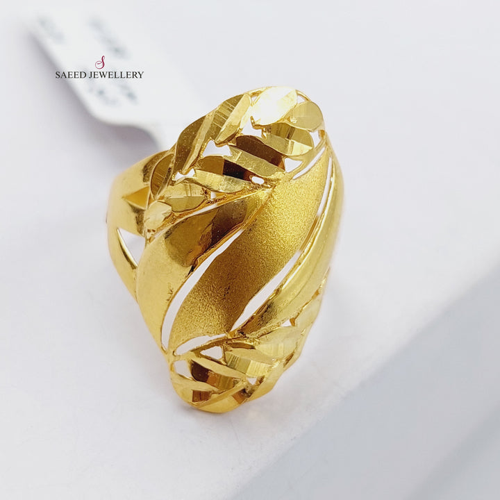 21K Gold Laser Ring by Saeed Jewelry - Image 4