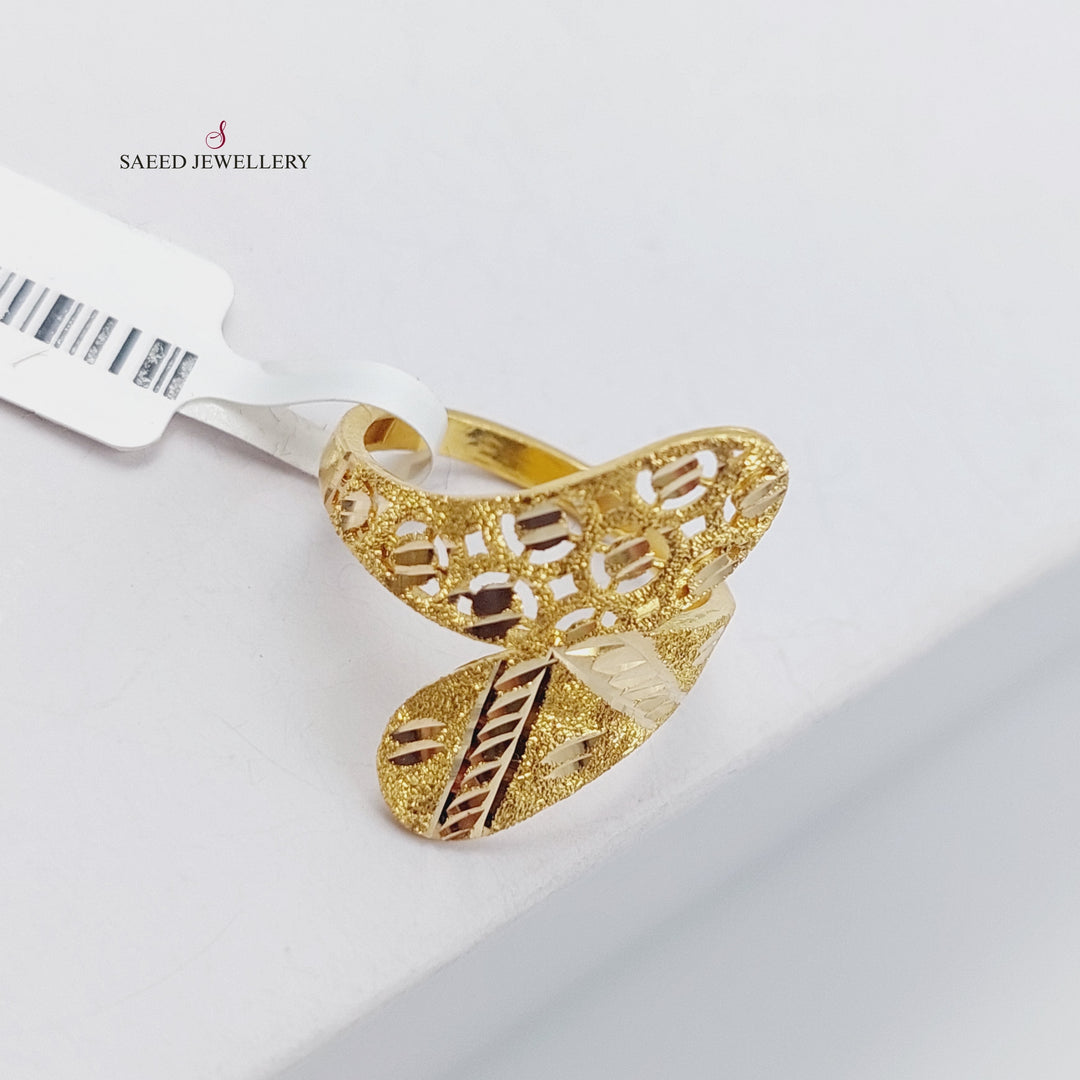 21K Gold Laser Ring by Saeed Jewelry - Image 4