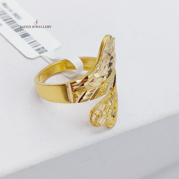 21K Gold Laser Ring by Saeed Jewelry - Image 3