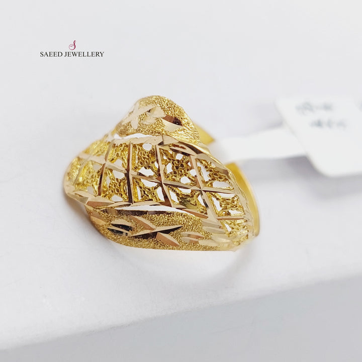 21K Gold Laser Ring by Saeed Jewelry - Image 3