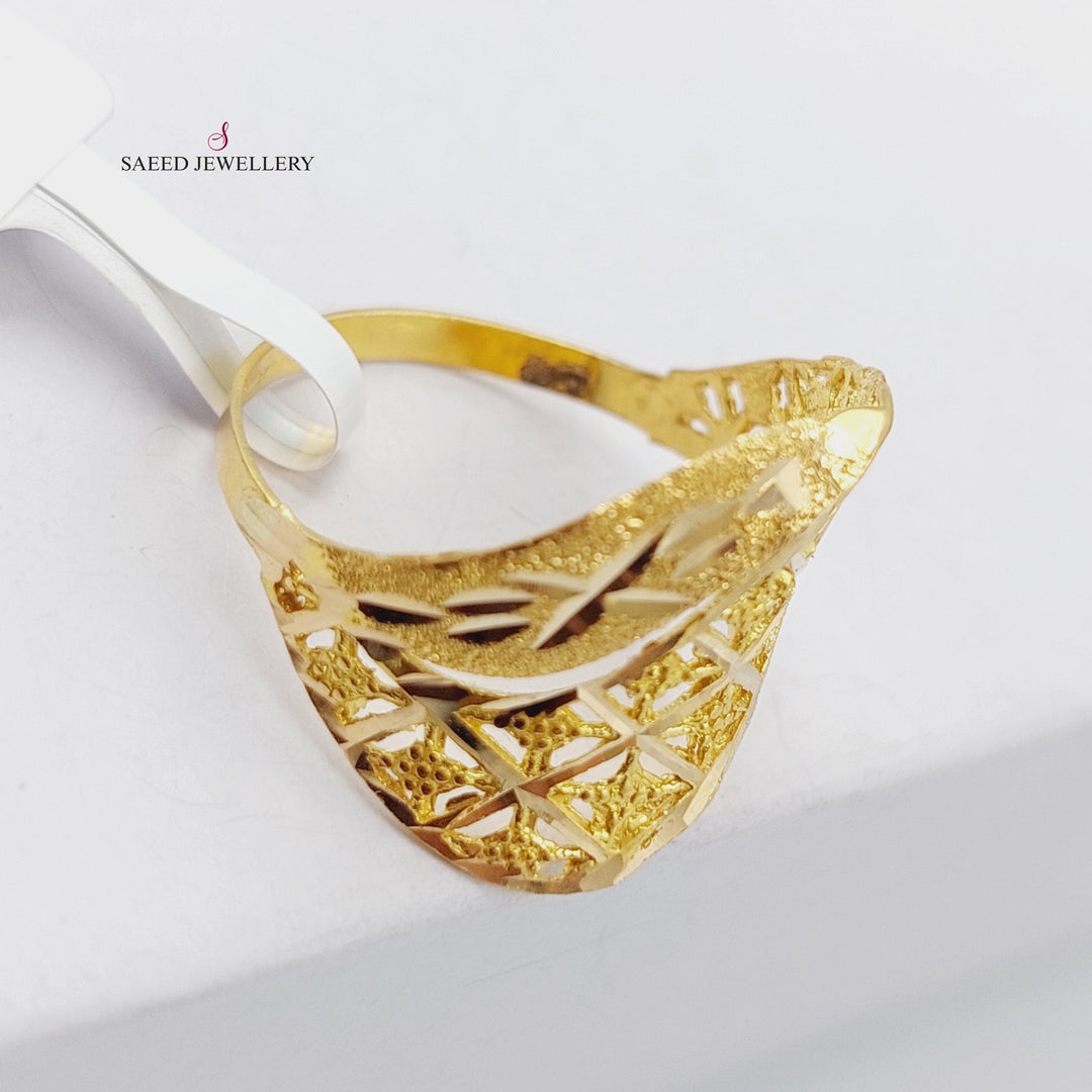 21K Gold Laser Ring by Saeed Jewelry - Image 1