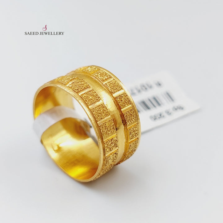 21K Gold Laser Wedding Ring by Saeed Jewelry - Image 2