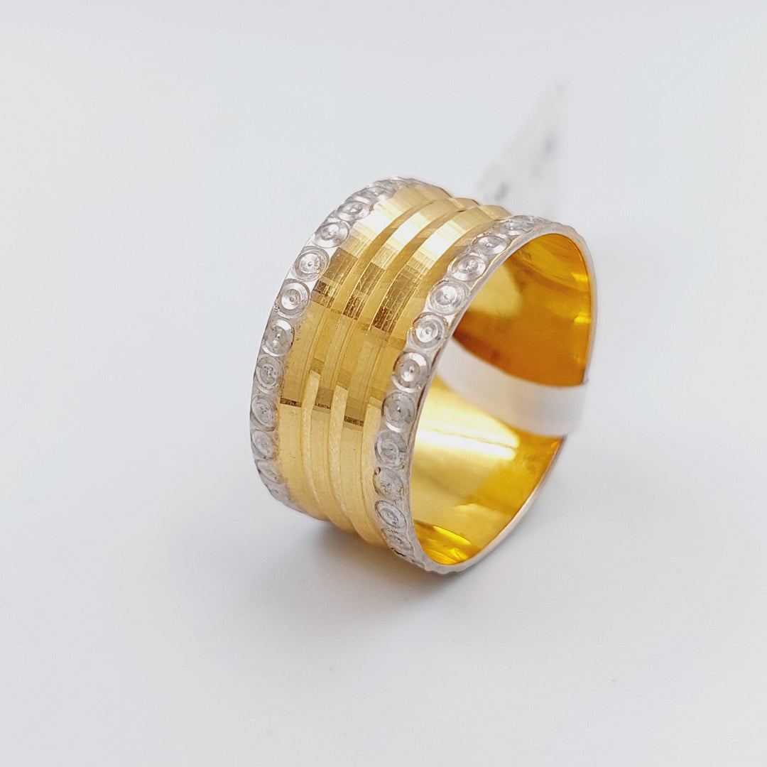 21K Gold Laser Wedding Ring by Saeed Jewelry - Image 1