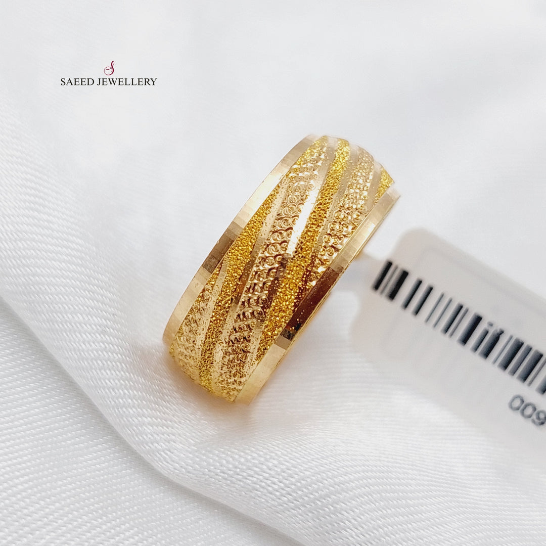 21K Gold Laser Wedding Ring by Saeed Jewelry - Image 2