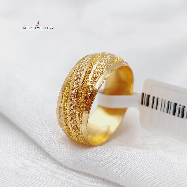 21K Gold Laser Wedding Ring by Saeed Jewelry - Image 1