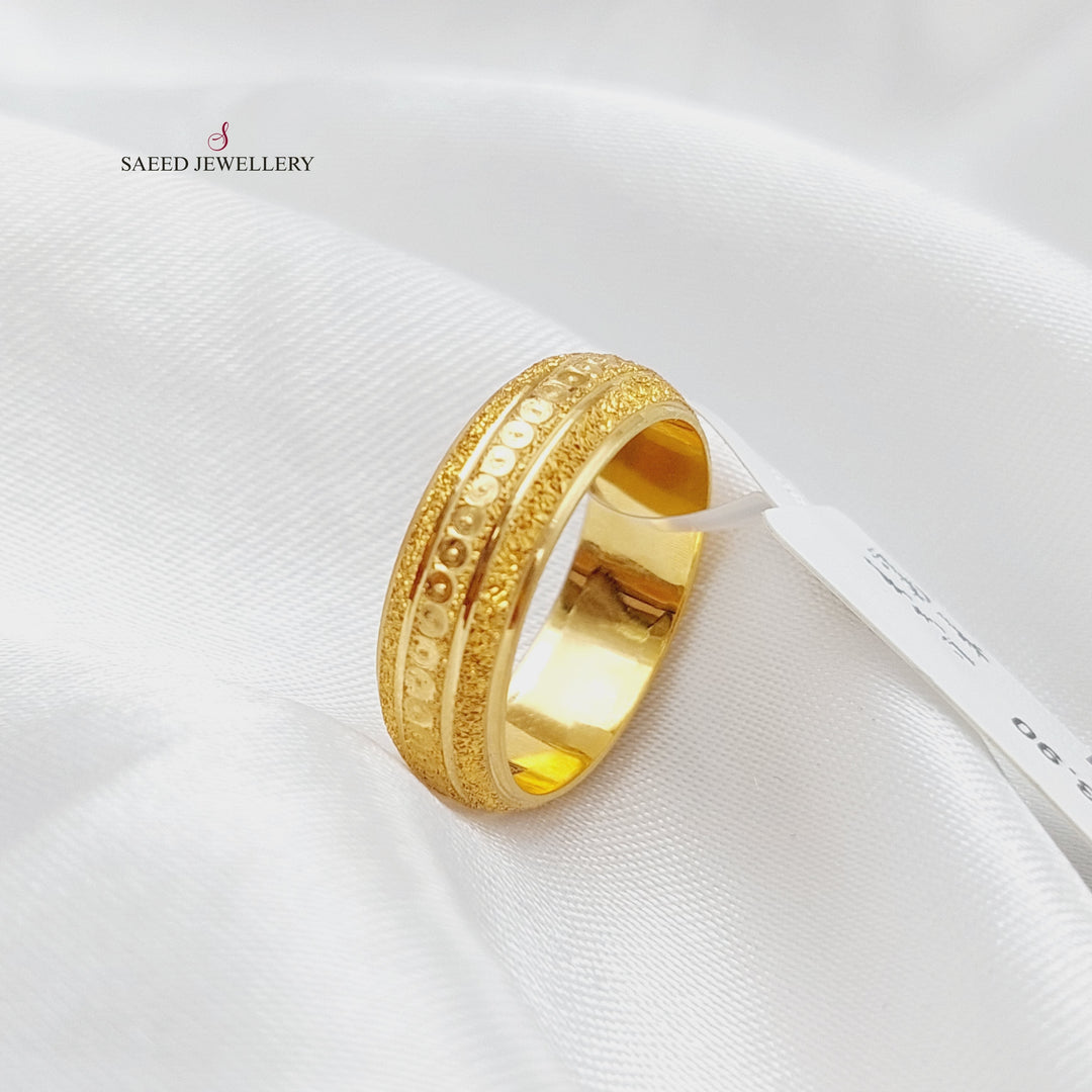 21K Gold Laser Wedding Ring by Saeed Jewelry - Image 2