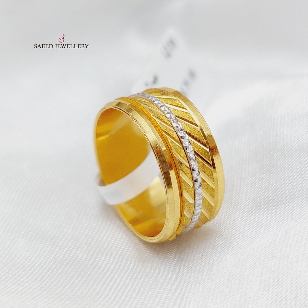 21K Gold Laser Wedding Ring by Saeed Jewelry - Image 7