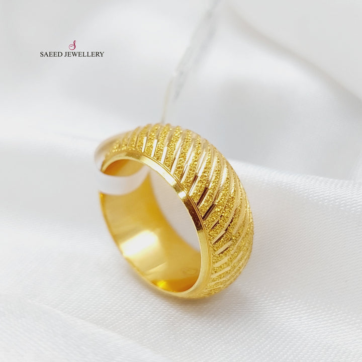 21K Gold Laser Wedding Ring by Saeed Jewelry - Image 2