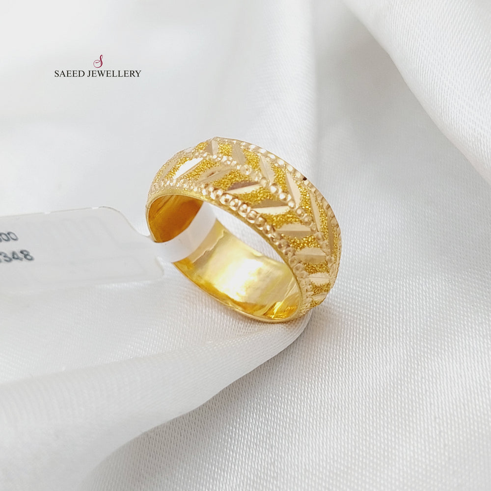 21K Gold Laser Wedding Ring by Saeed Jewelry - Image 2