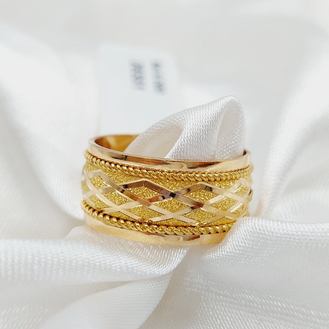 21K Gold Laser Wedding Ring by Saeed Jewelry - Image 2