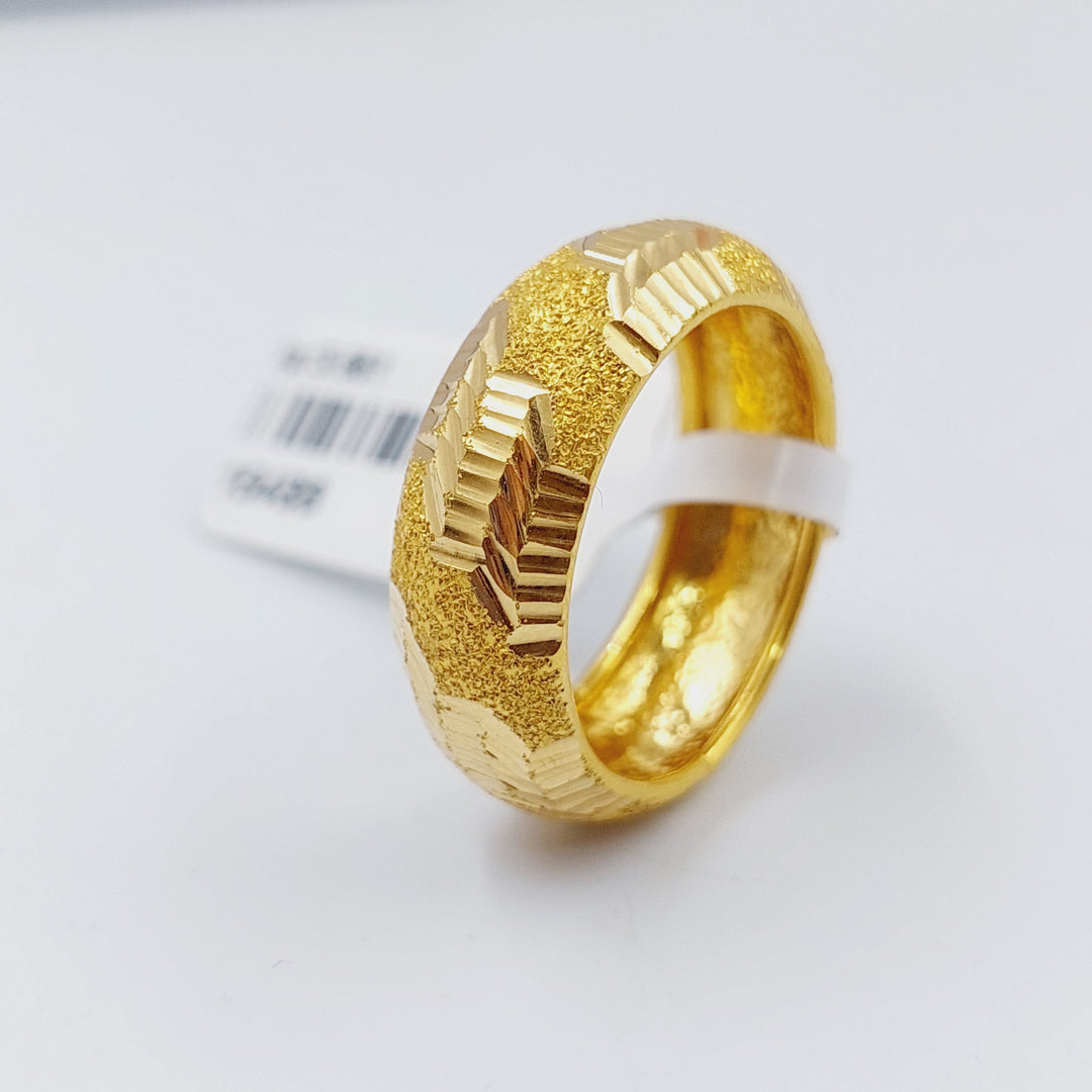 21K Gold Laser Wedding Ring by Saeed Jewelry - Image 4