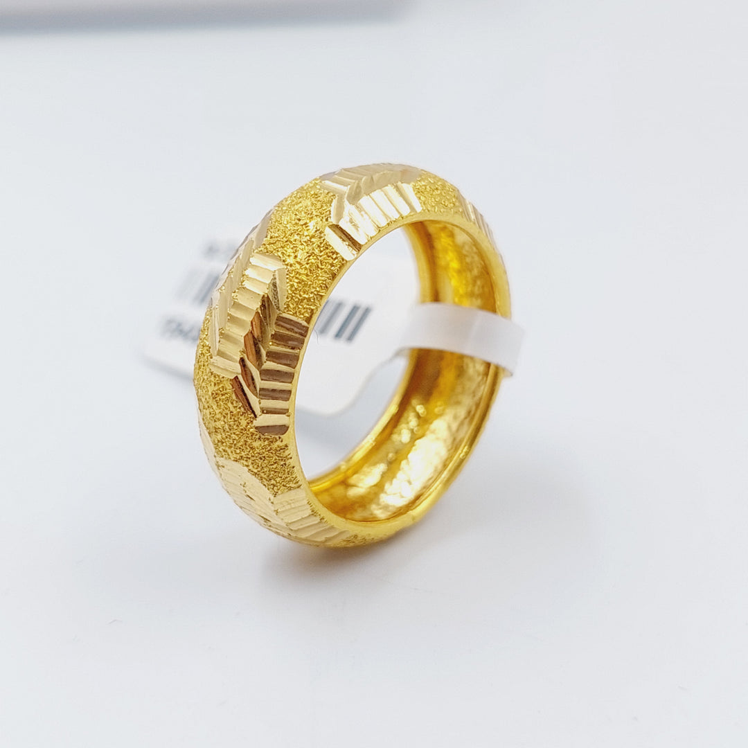 21K Gold Laser Wedding Ring by Saeed Jewelry - Image 1