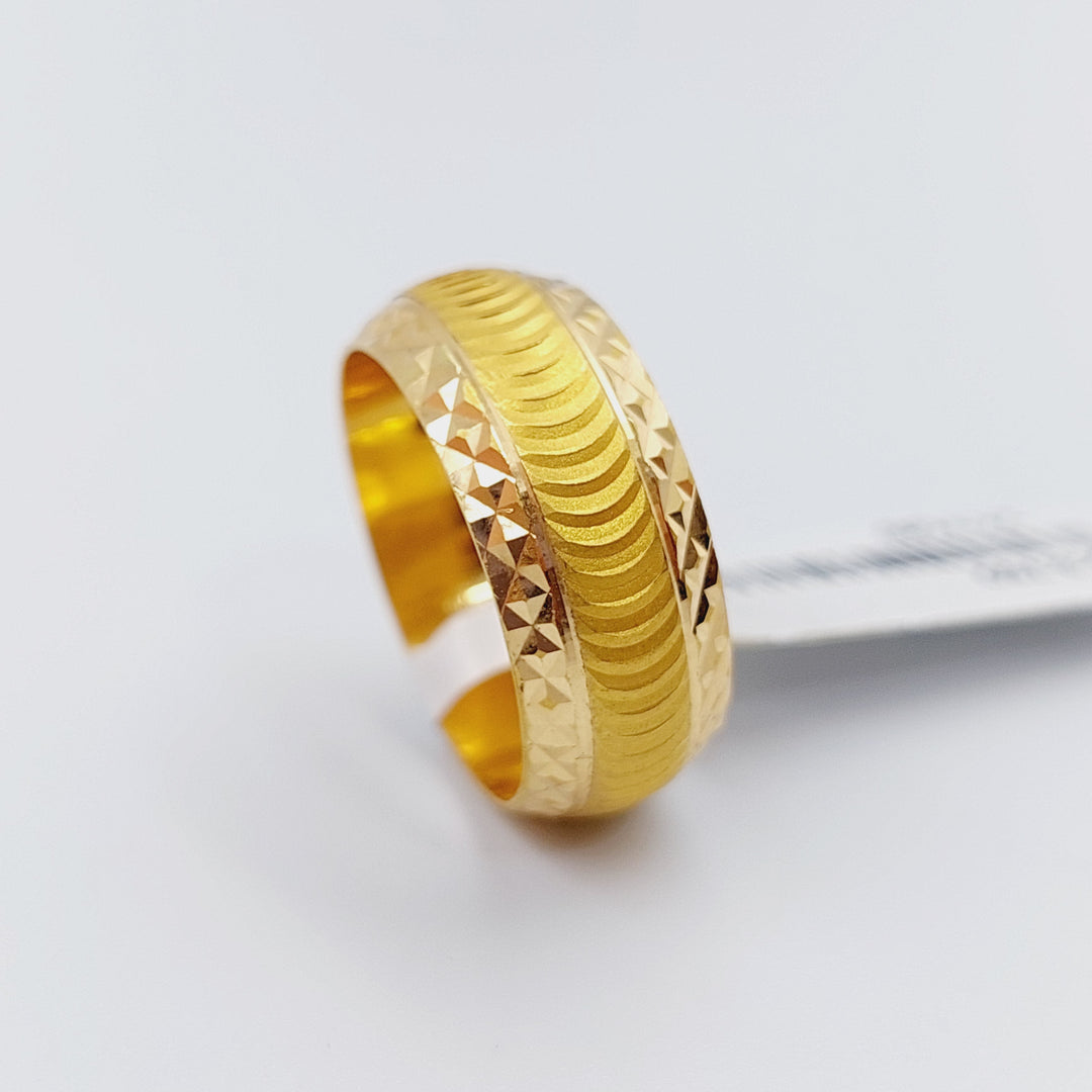 21K Gold Laser Wedding Ring by Saeed Jewelry - Image 5