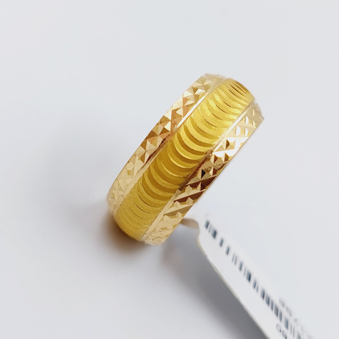 21K Gold Laser Wedding Ring by Saeed Jewelry - Image 6