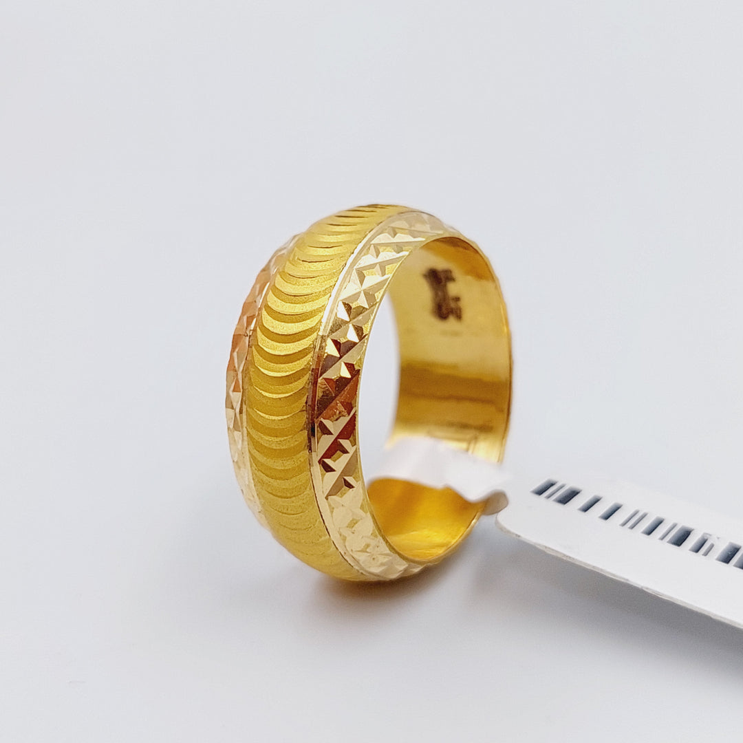 21K Gold Laser Wedding Ring by Saeed Jewelry - Image 1