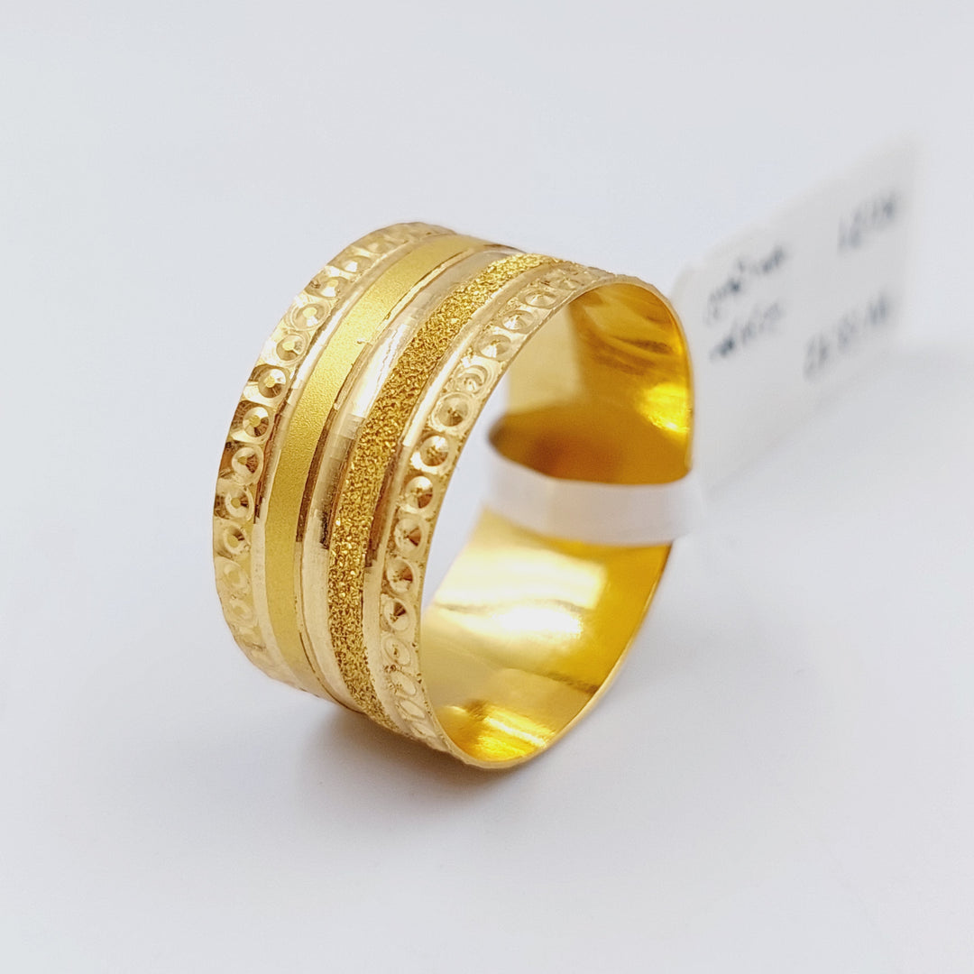 21K Gold Laser Wedding Ring by Saeed Jewelry - Image 1