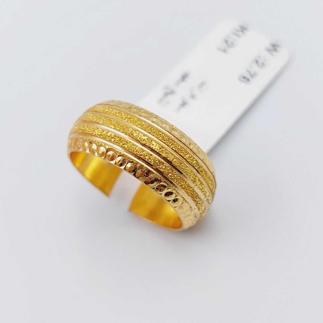 21K Gold Laser Wedding Ring by Saeed Jewelry - Image 6