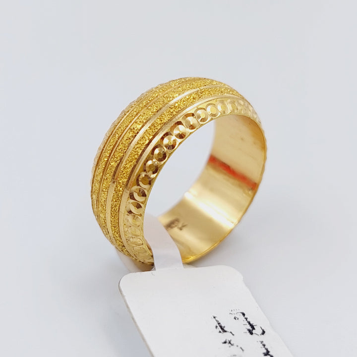 21K Gold Laser Wedding Ring by Saeed Jewelry - Image 1