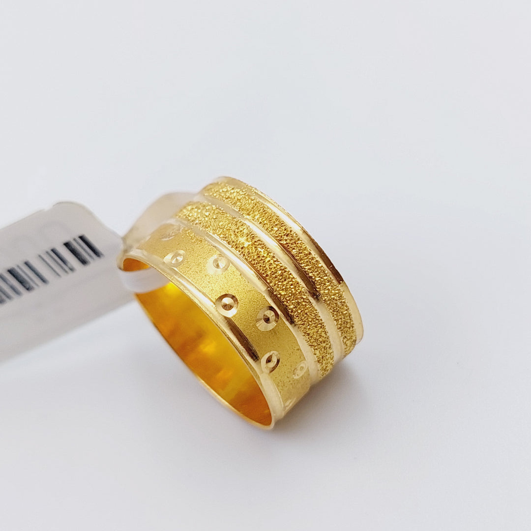 21K Gold Laser Wedding Ring by Saeed Jewelry - Image 7