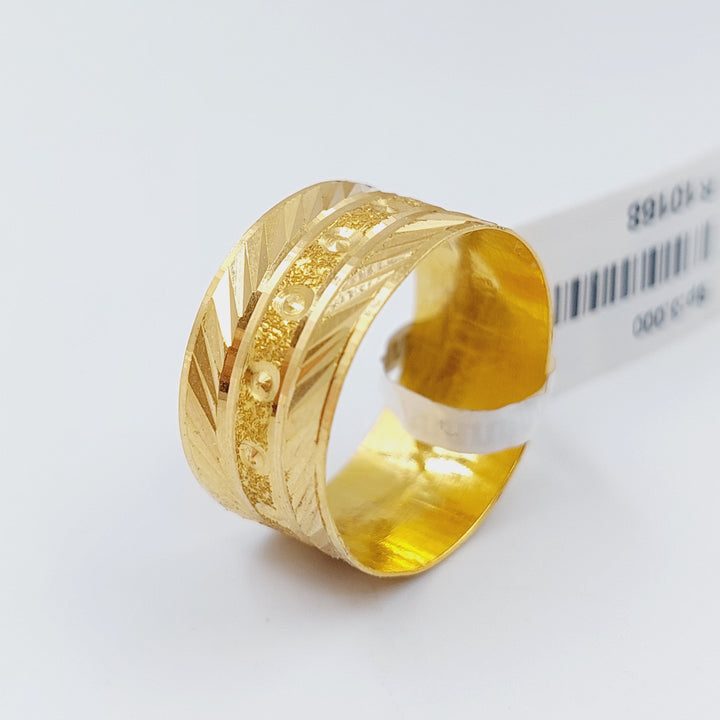 21K Gold Laser Wedding Ring by Saeed Jewelry - Image 7