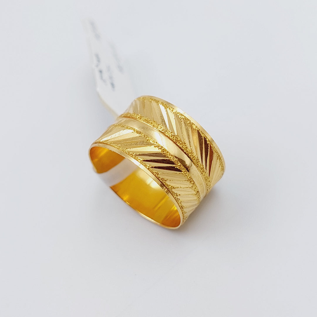 21K Gold Laser Wedding Ring by Saeed Jewelry - Image 9