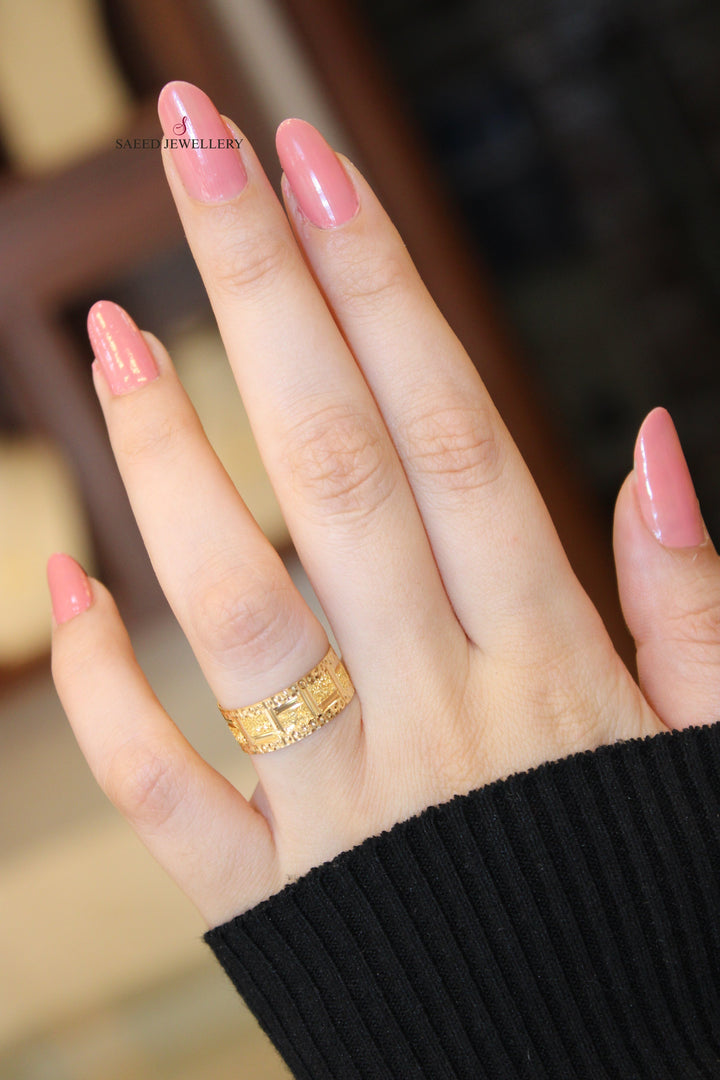 21K Gold Laser Wedding Ring by Saeed Jewelry - Image 2