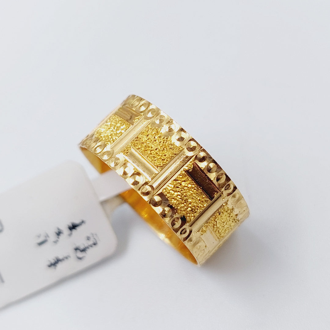 21K Gold Laser Wedding Ring by Saeed Jewelry - Image 5