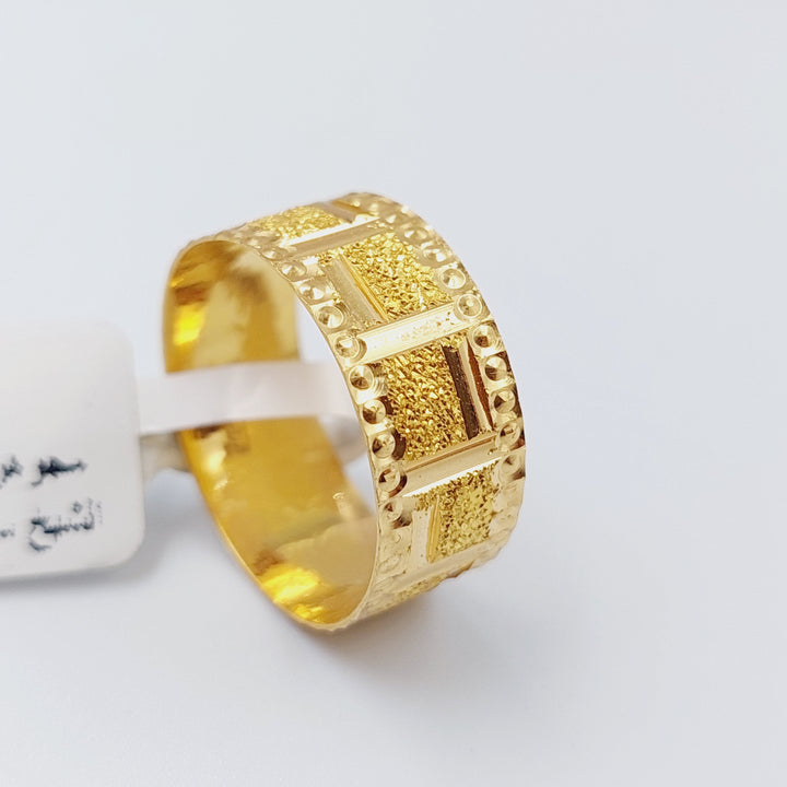 21K Gold Laser Wedding Ring by Saeed Jewelry - Image 1