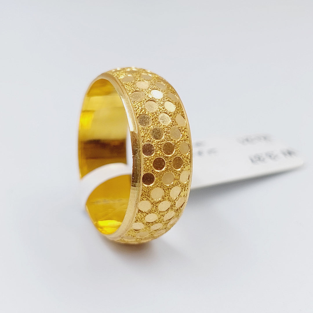 21K Gold Laser Wedding Ring by Saeed Jewelry - Image 3