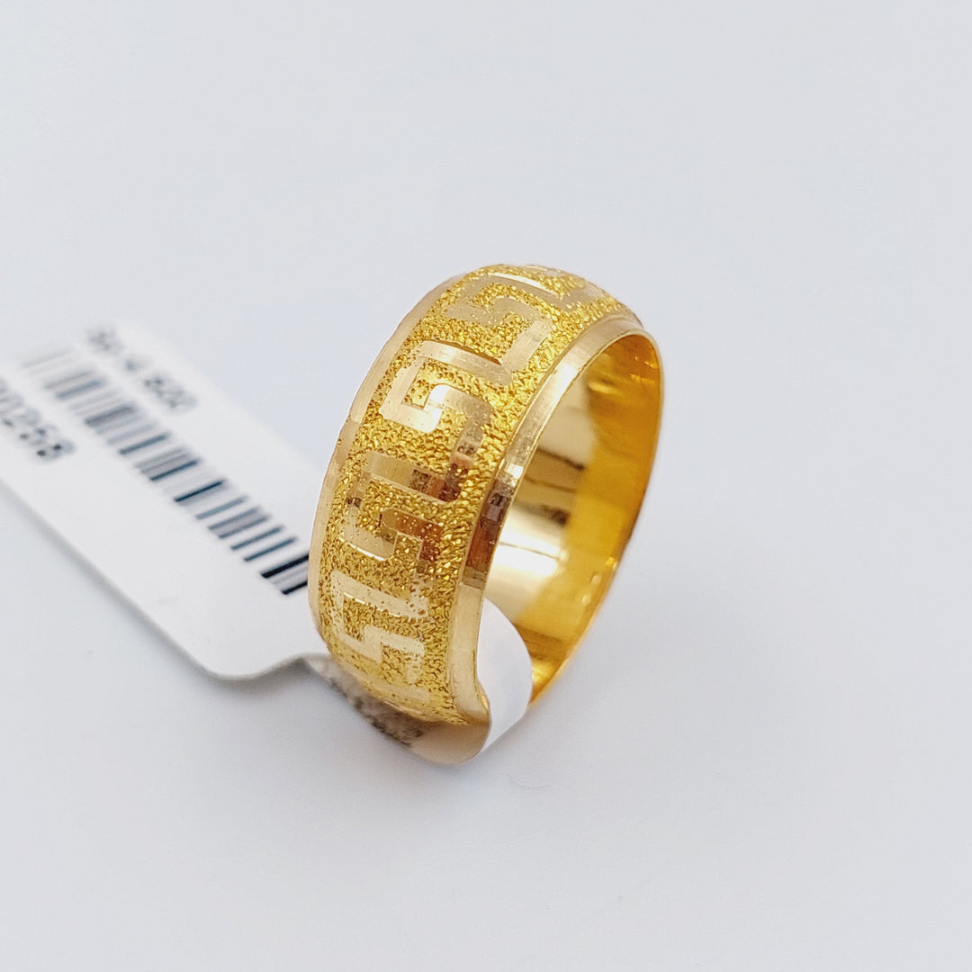 21K Gold Laser Wedding Ring by Saeed Jewelry - Image 6