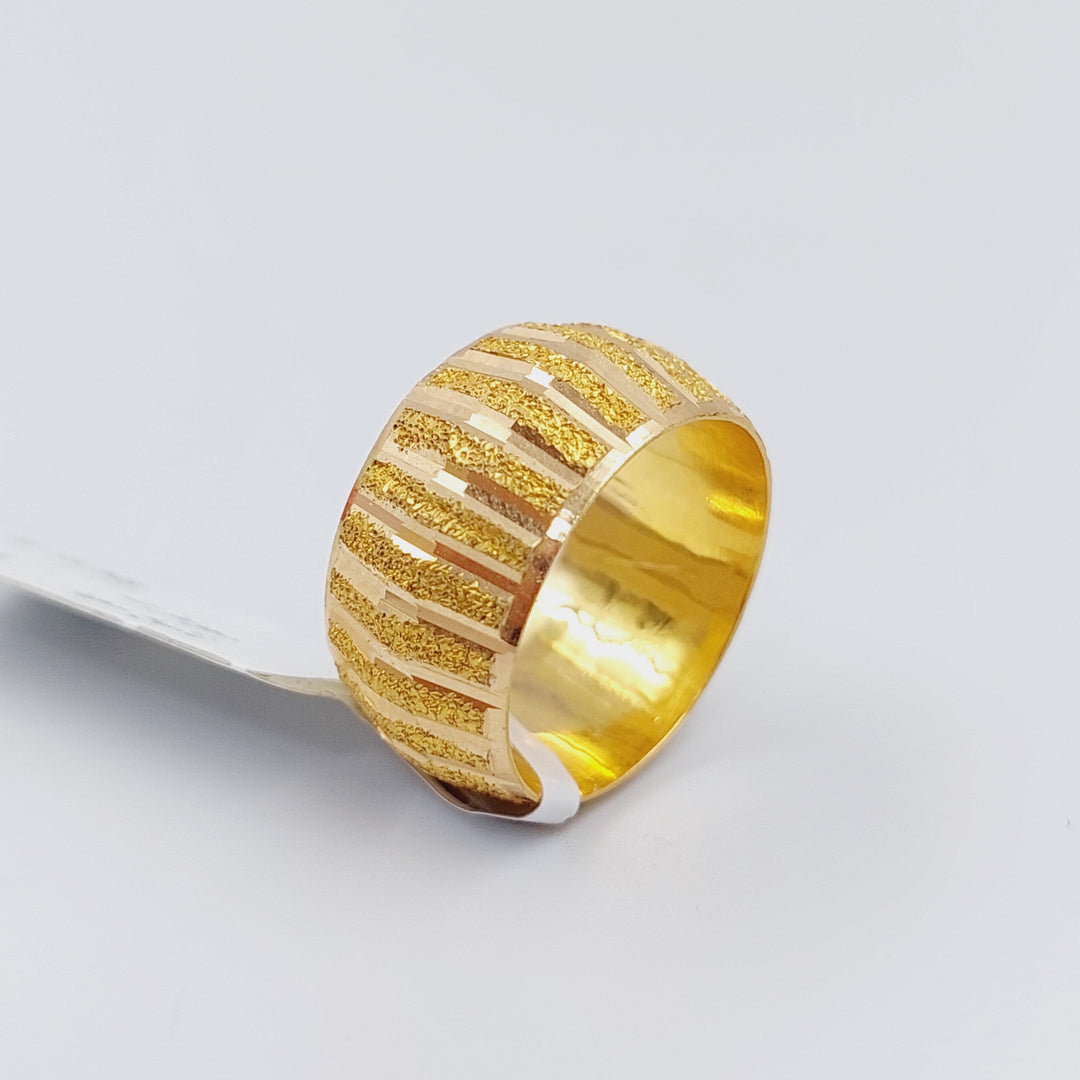 21K Gold Laser Wedding Ring by Saeed Jewelry - Image 6