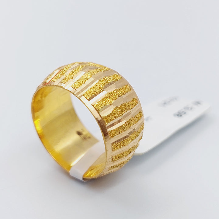 21K Gold Laser Wedding Ring by Saeed Jewelry - Image 1