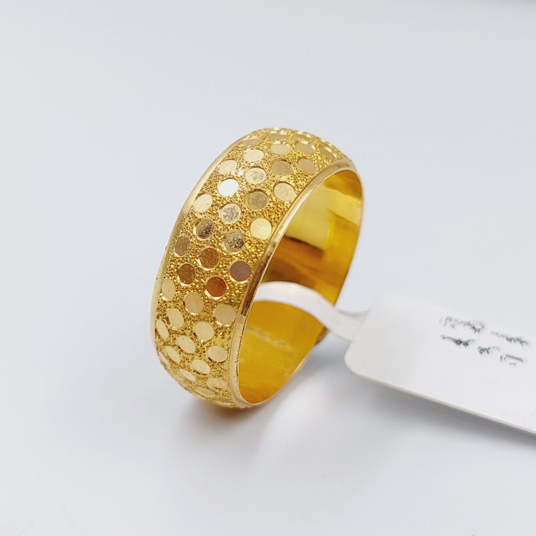 21K Gold Laser Wedding Ring by Saeed Jewelry - Image 1