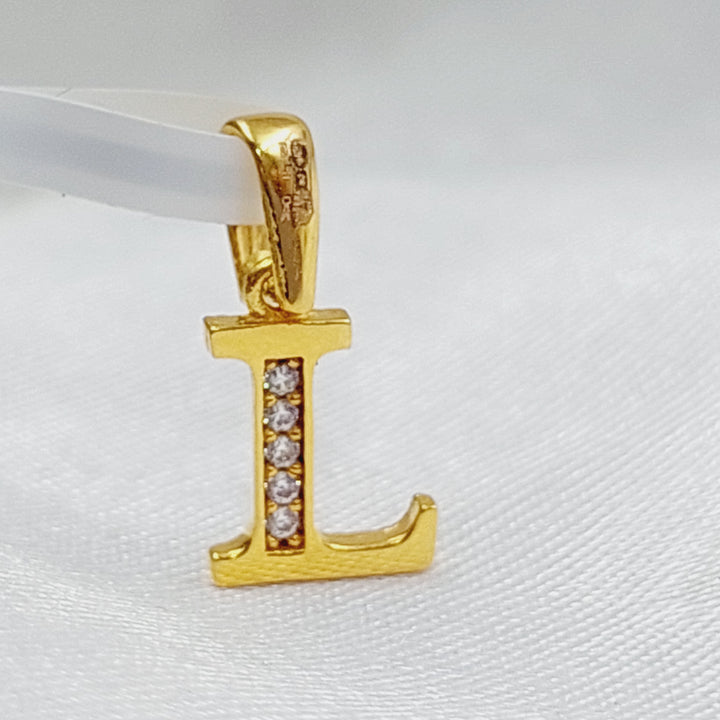 21K Gold Letter L Pendant by Saeed Jewelry - Image 8