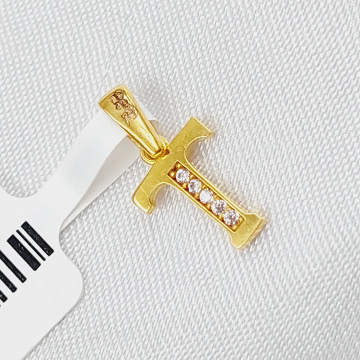 21K Gold Letter S Pendant by Saeed Jewelry - Image 2